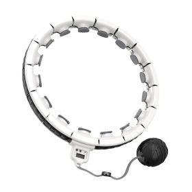 Smart Hula Hoop Does Not Drop Electric Massage Ball (Option: White-Intelligent Style 16 Sections)