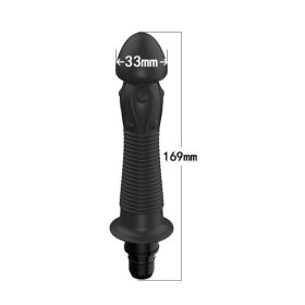 Modified Fascia Gun Silicone  Accessories Head (Option: R7 black-12to13mm)