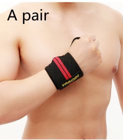 Fitness Wrist Bandage Anti Sprain Sports (Option: Red pair-Double stripe-55x8)